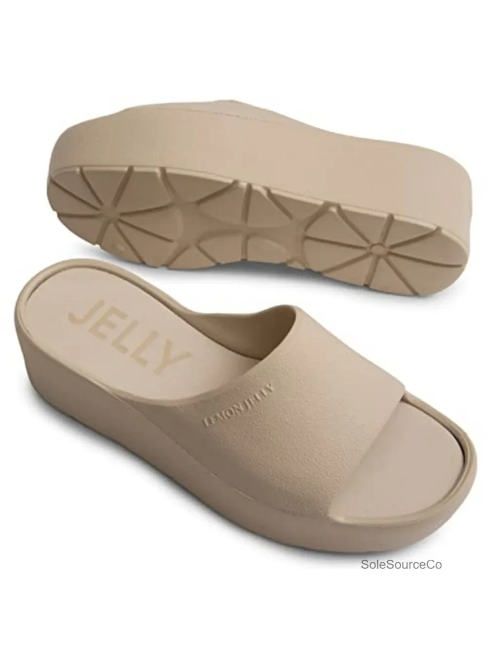 Water-Friendly Platform Slides - EVA Foam Vegan Slip-On Wedges